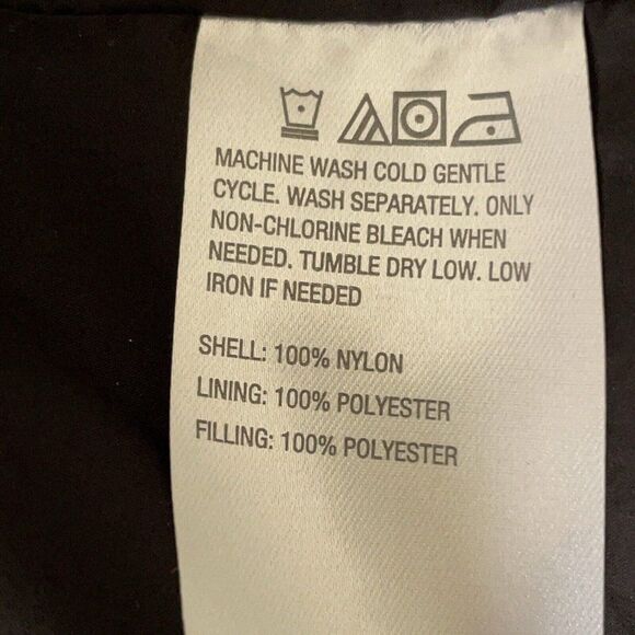 Womens Motto Quilted Puffer Jacket Coat Black Funnel Collar Plus Sz 1X Full Zip - Picture 8 of 8